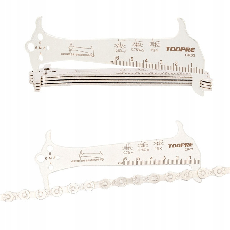 Przymiar do Łańcucha Miernik Linijka do Pomiaru Zużycia Łańcucha Rowerowego Model CR03