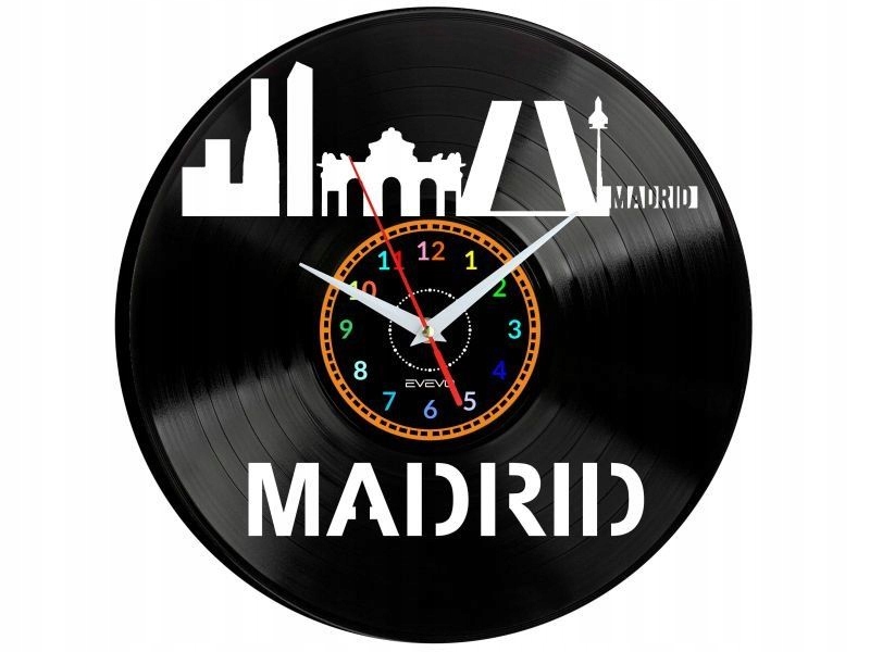 Madrid Dekorativní Nástěnné Hodiny, Moderní Vinylová Deska Jako Dárek
