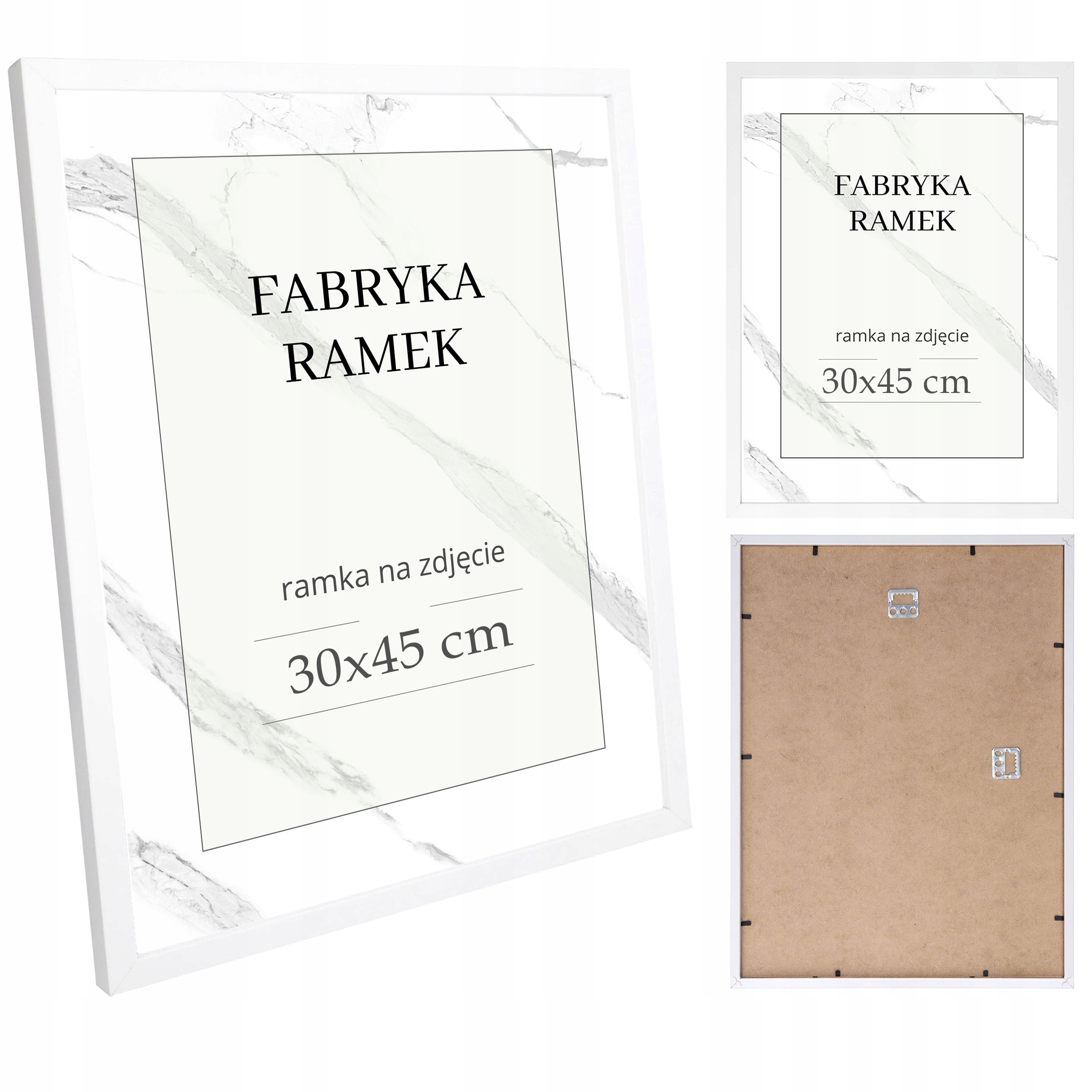 

Ramka na zdjęcia 30x45 ramki rama foto biała