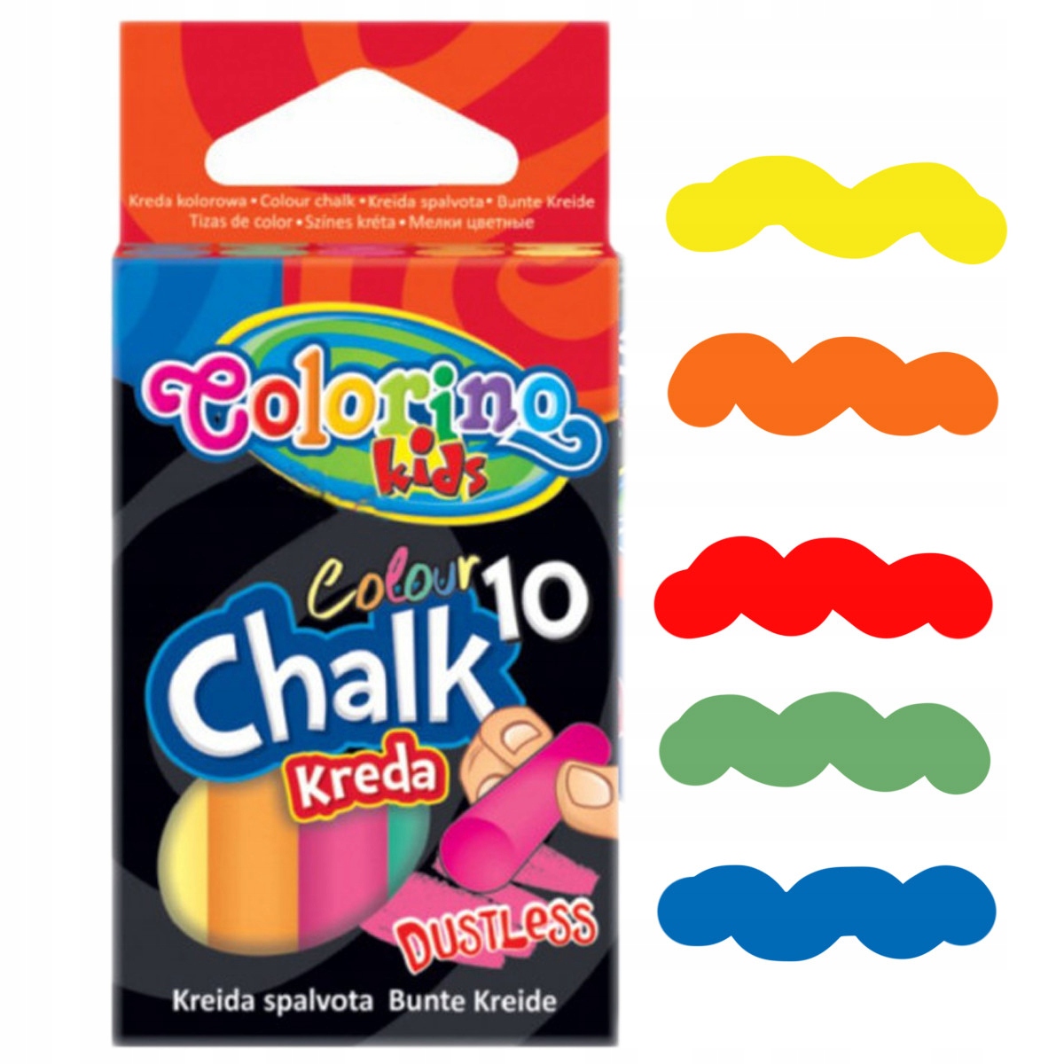

Kolorowa Kreda Do Tablicy Bezpyłowa 10szt.