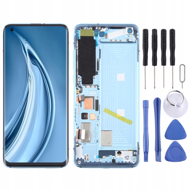 For Xiaomi Mi 10s Original LCD + Touch Screen with Frame Blue