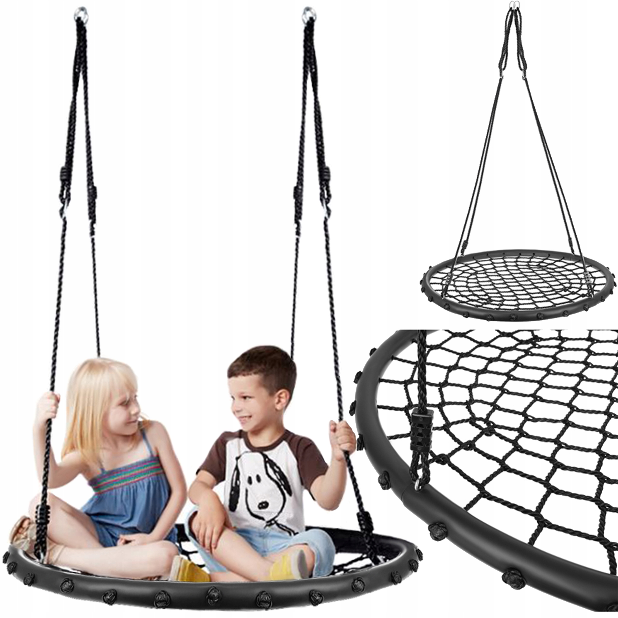 HUŚTAWKA OGRODOWA DLA DZIECI BOCIANIE GNIAZDO XXL 100CM 150KG DUŻA