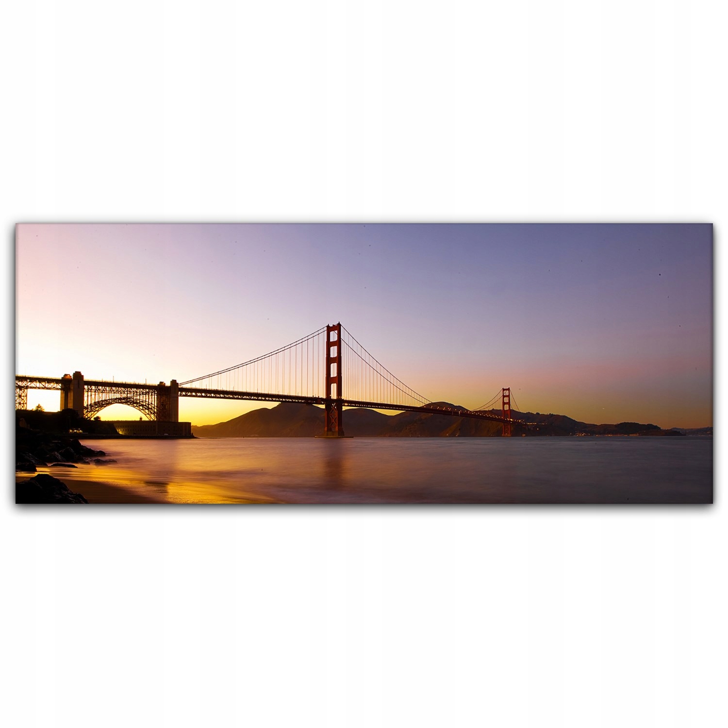 

Canvas płótno do sypialni 125x50 Golden Gate Most