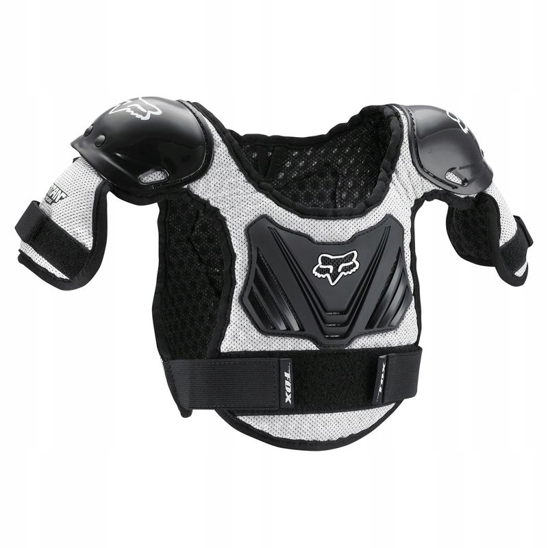Czarno srebrny buzer dziecęcy na Enduro Cross Quad Fox Peewee Titan M-L