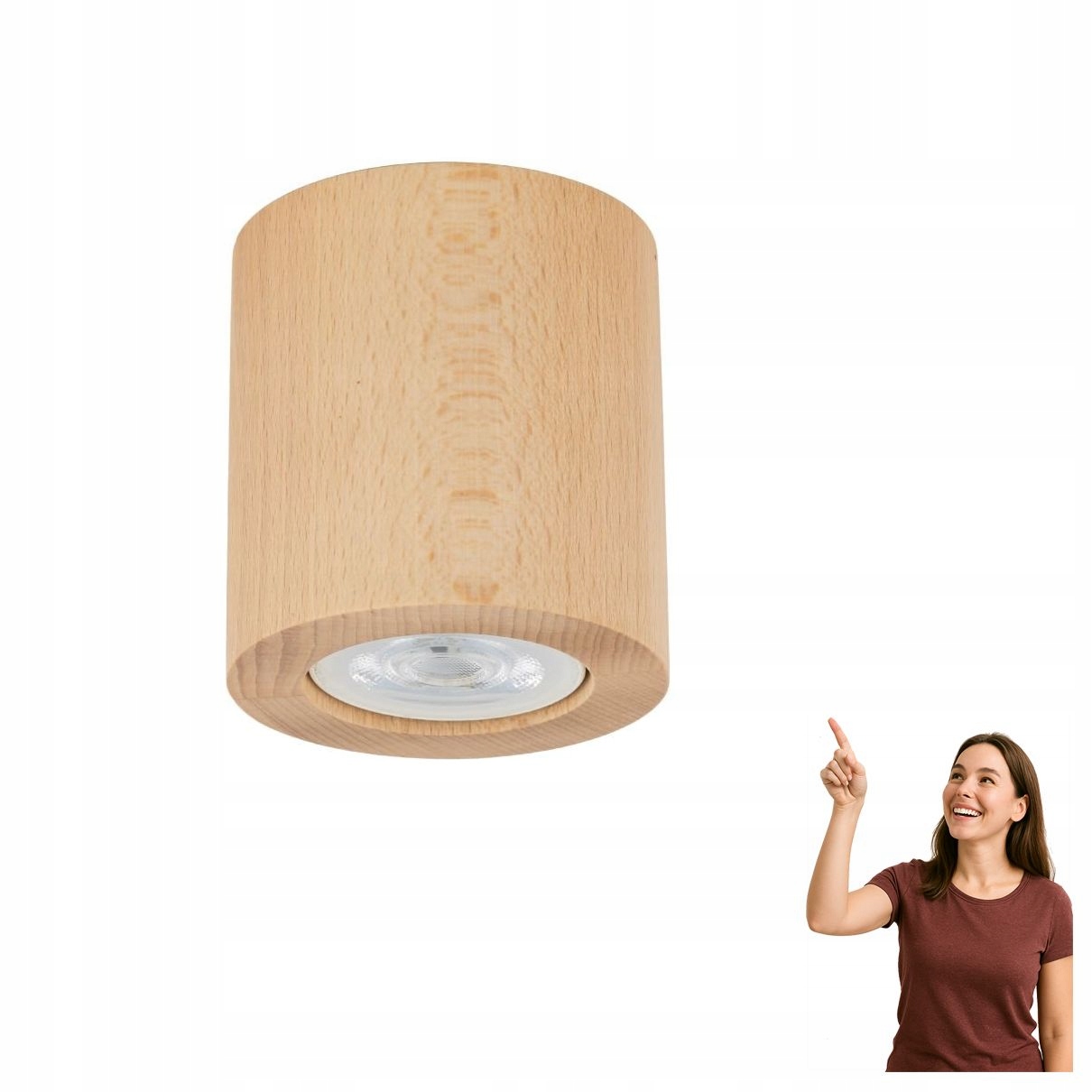 Spotová nástěnná lampa Eve Wood Buk 10121 Tk Lighting