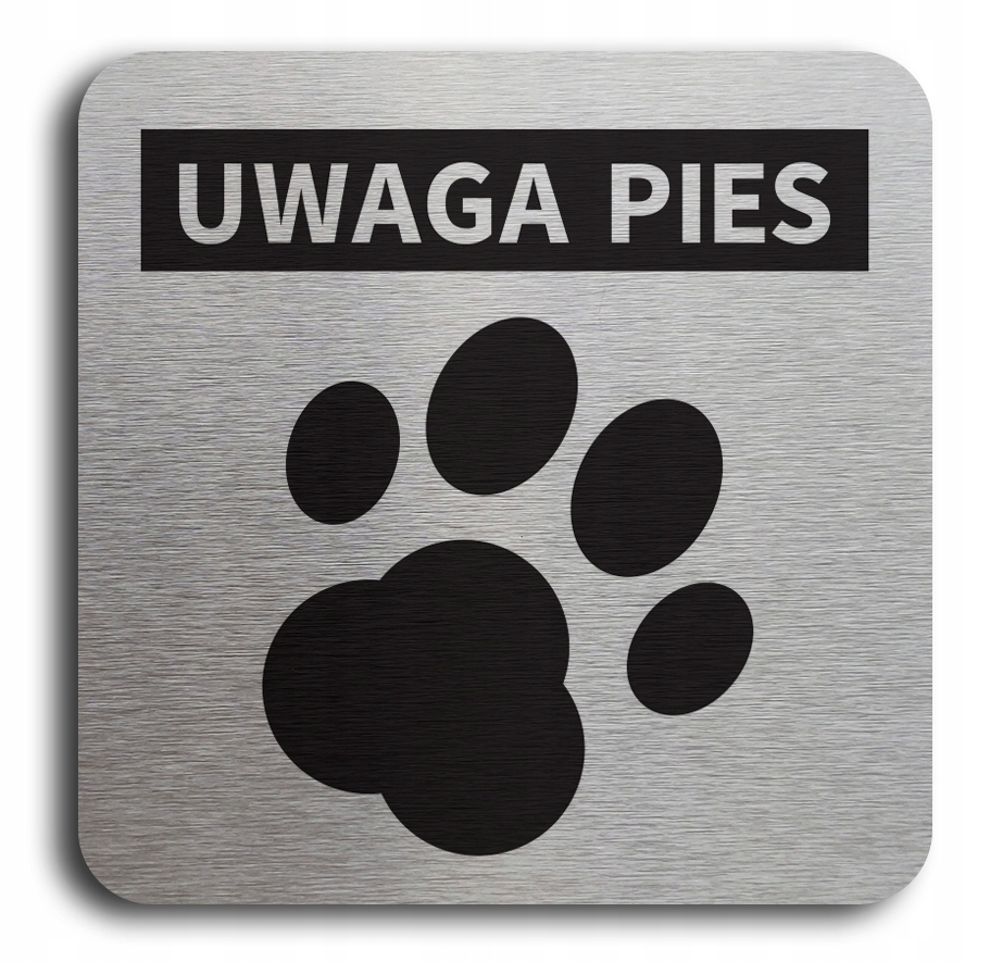 

Tabliczka Uwaga Pies 10x10 cm