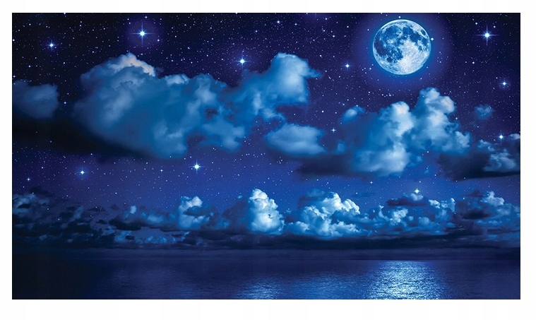 Fototapeta Nebe Měsíc Vesmír Strop 3D 254x184