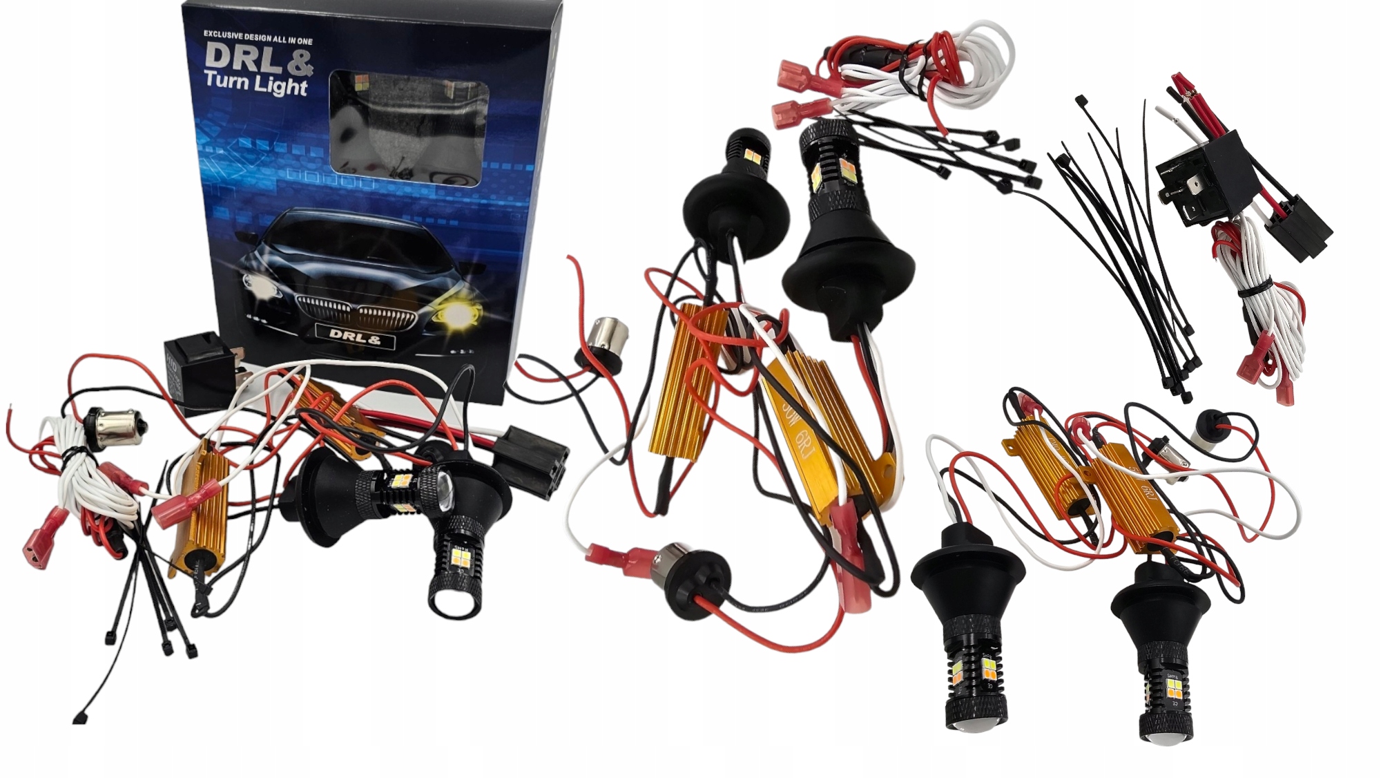 Led Drl Směrovky Smd Denní Světla 2v1 BAU15S PY21W Ultra Silné