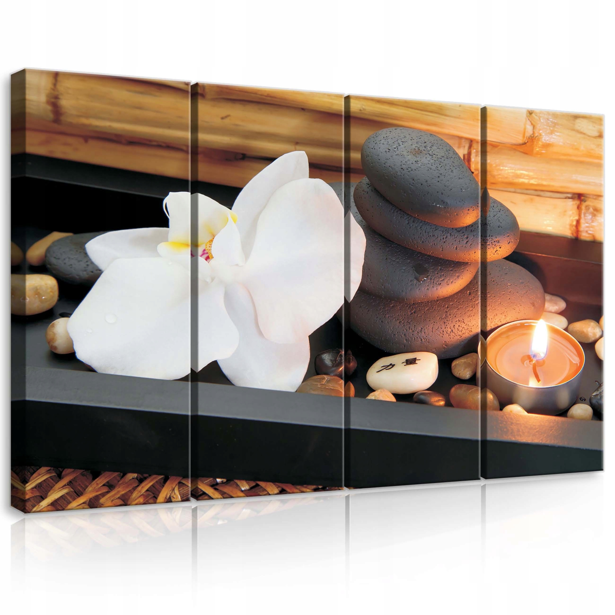 Obraz 120x80 Spa relaxace harmonie příroda orchidej kameny svíčka zen klid