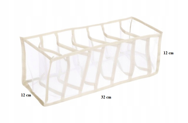 

Organizer do szafy 7 przegródek na bieliznę szary