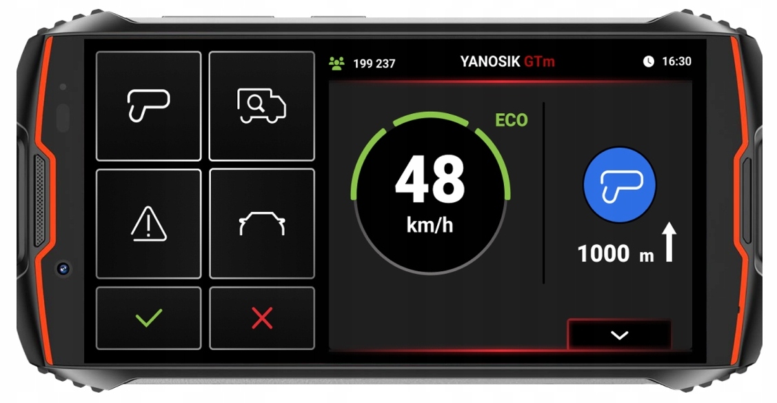 Yanosik GTm Antiradar dotykový displej Abonament