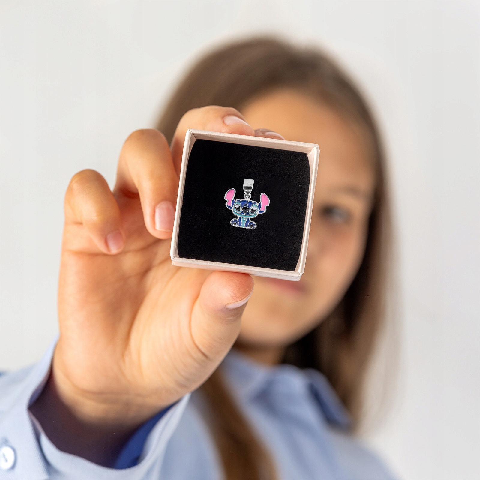 Zawieszka srebrna 925 z emalią Stich dla małej damy PREZENT Okazja na co dzień