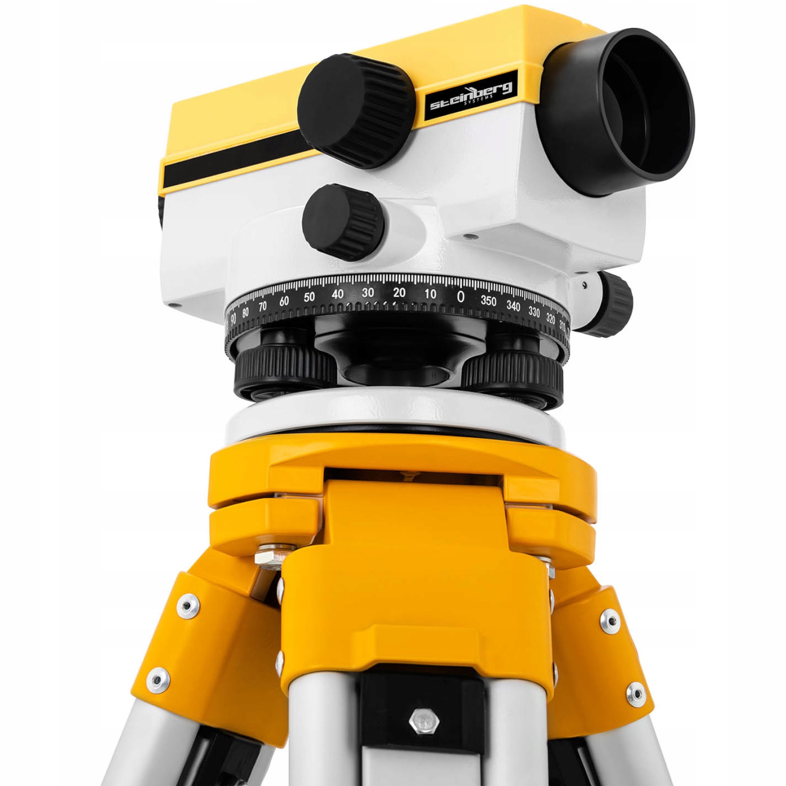 Niwelator optyczny samopoziomujący ze statywem i łatą - powiększenie 24x śr Marka Steinberg