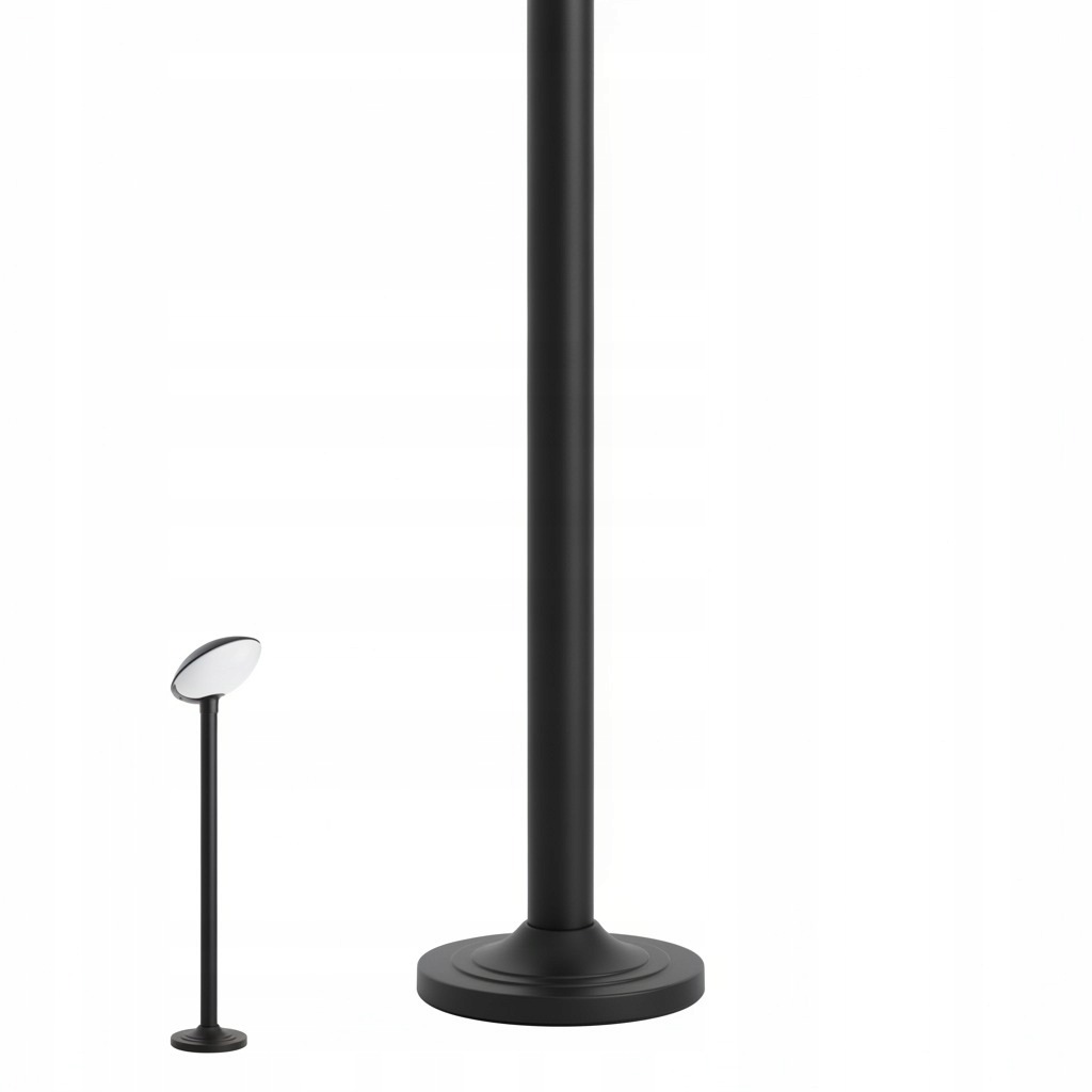 Lampa zewnętrzna stojąca czarna Tao 1 do ogrodu klasyka Suma