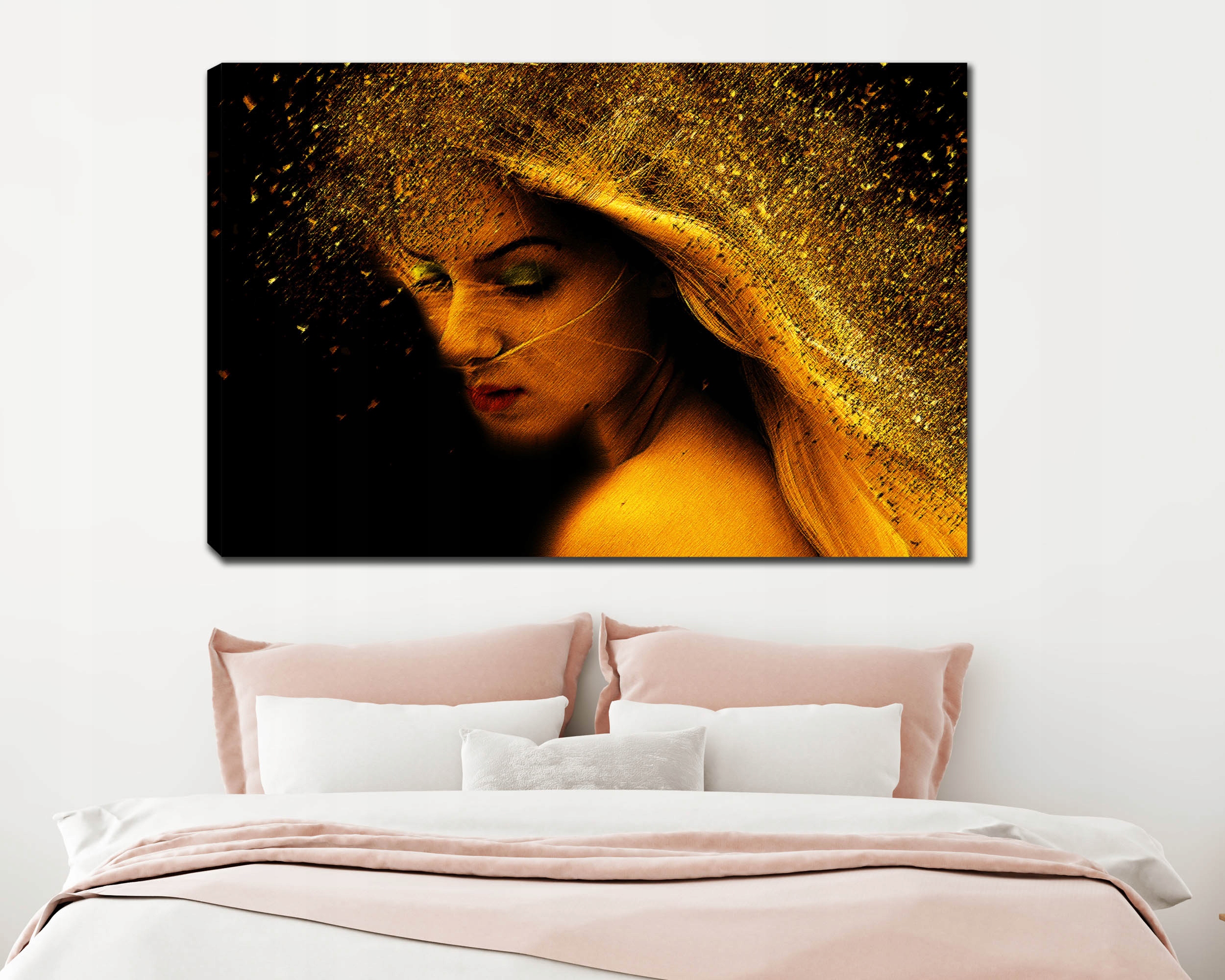 NOWOCZESNE OBRAZY do salonu ZŁOTA KOBIETA Marka inna