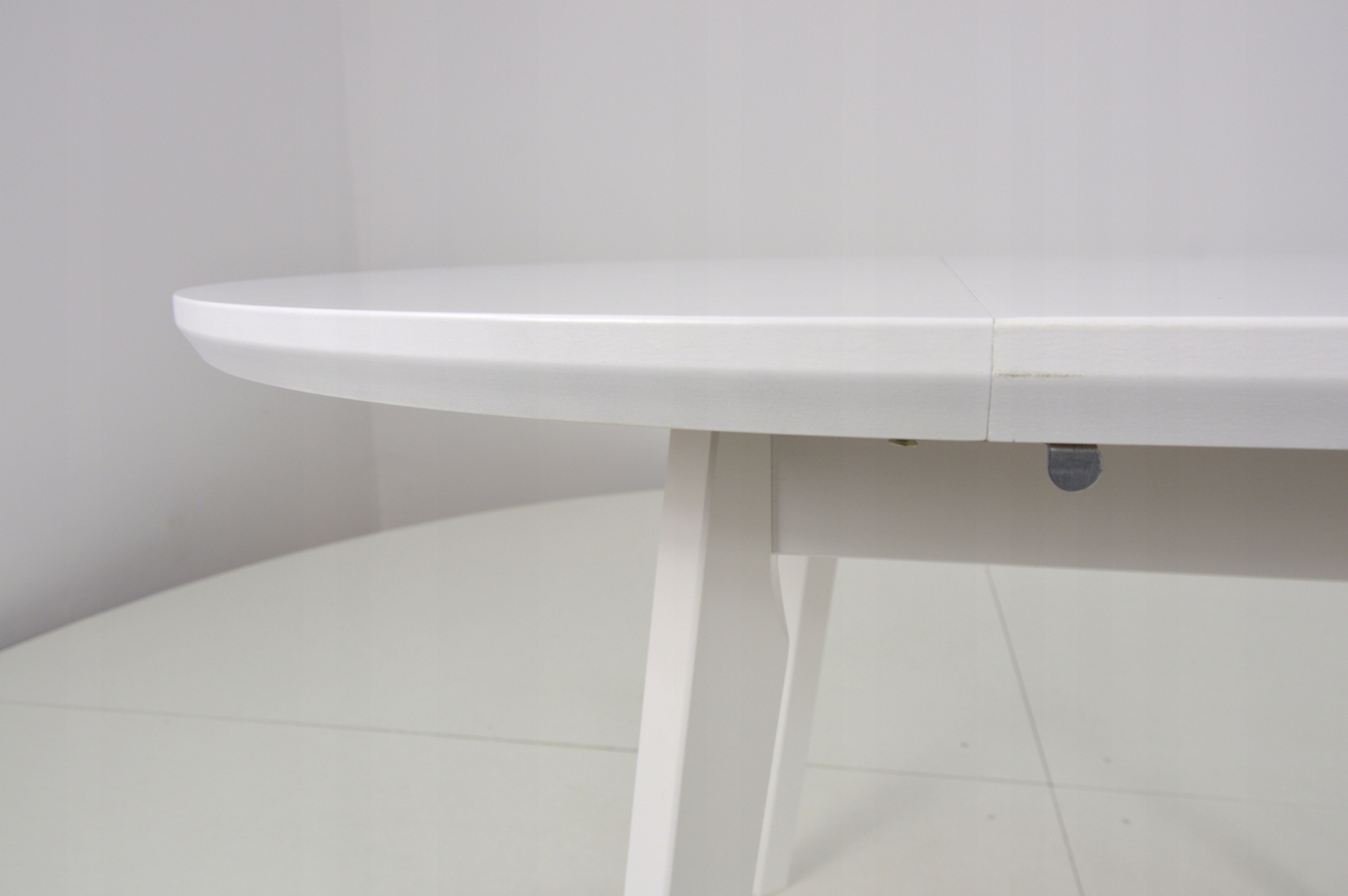 Okrągły stół 100/130cm MODNY BIAŁY KOLOR Kolor blatu biały