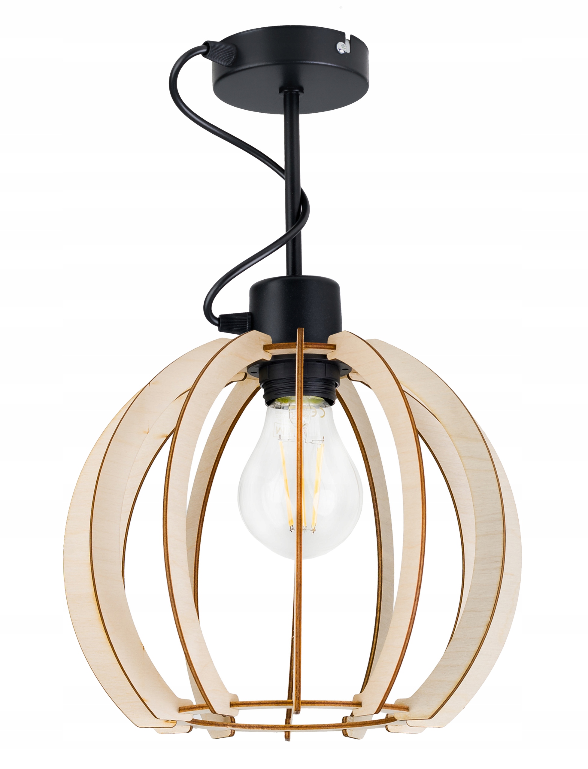

Lampa Wisząca stała żyrandol sufitowa Loft Drewno