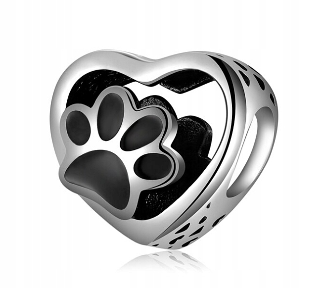 CHARMS ŁAPA PUPILA ZAWIESZKA ODCISK ŁAPY CHARMS PUPIL SREBRO S925