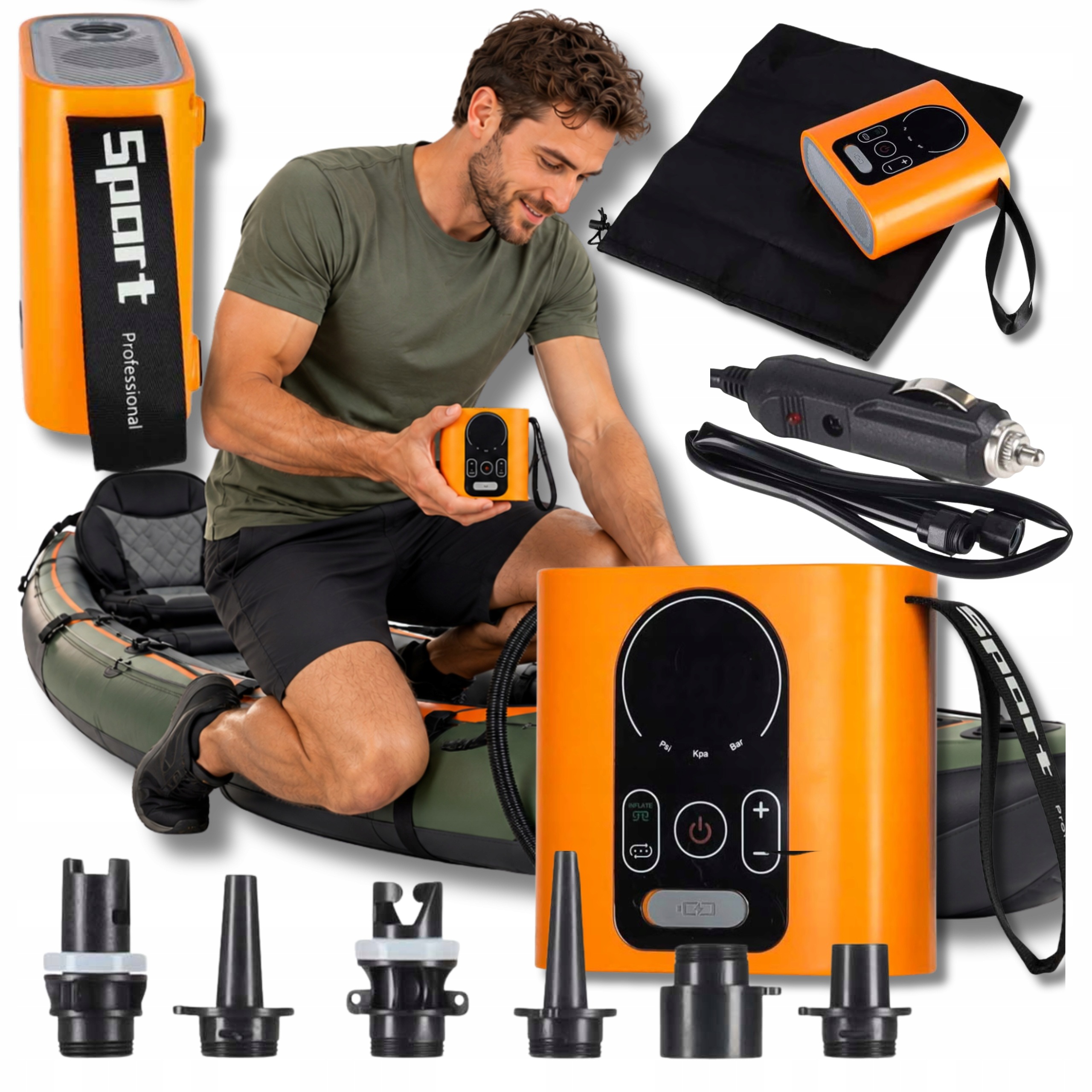 Elektrická Pumpa Automobilová pro Paddleboardy Bazénu Silná 22 Psi Univerzální