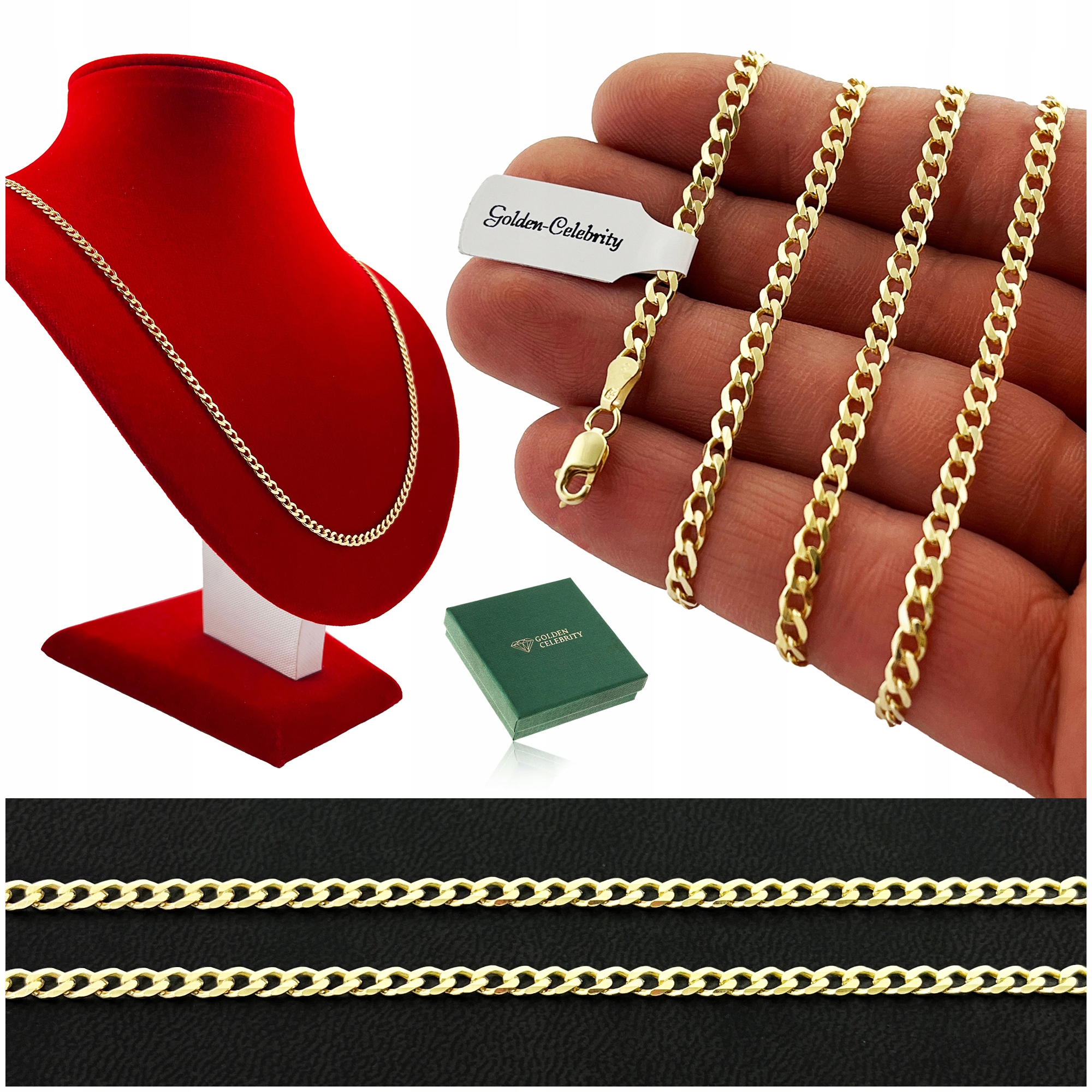 Zlatý Řetízek Pancerka 50cm/3mm 925+CERTIFIKÁT Dárek Pro Ženu