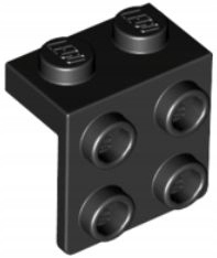 LEGO 2X2 ŁAMANA CZARNA NR 44728 ZA 10 SZT