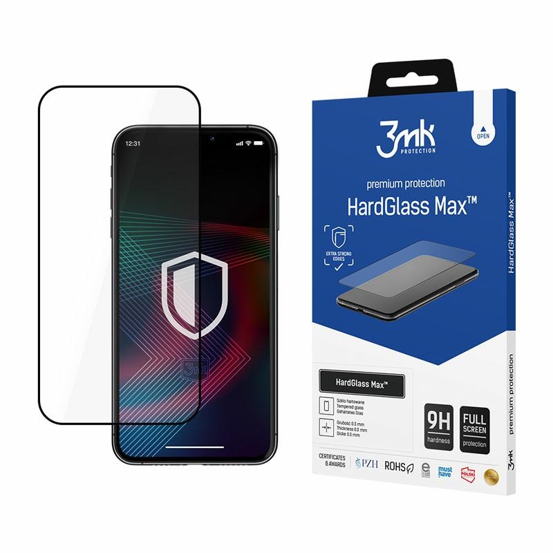 Szkło hartowane 3MK HardGlass Max do iPhone 14 Pro Max 6,7" czarne