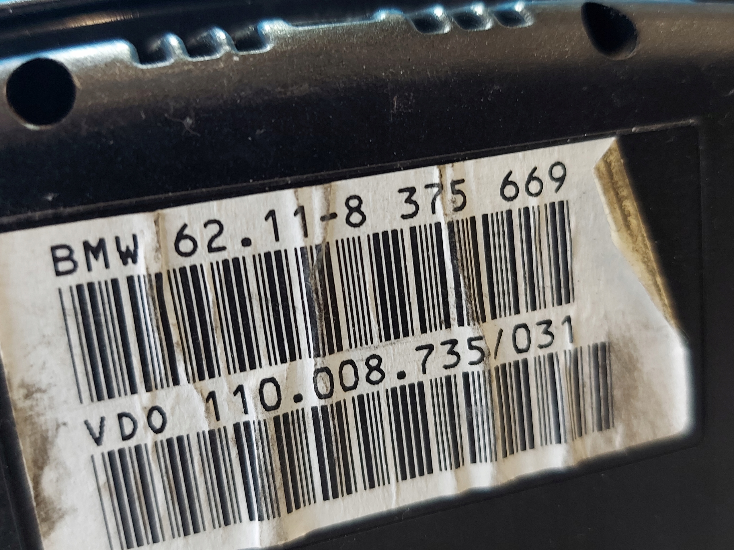 dials clock BMW 523i E39 62118375669