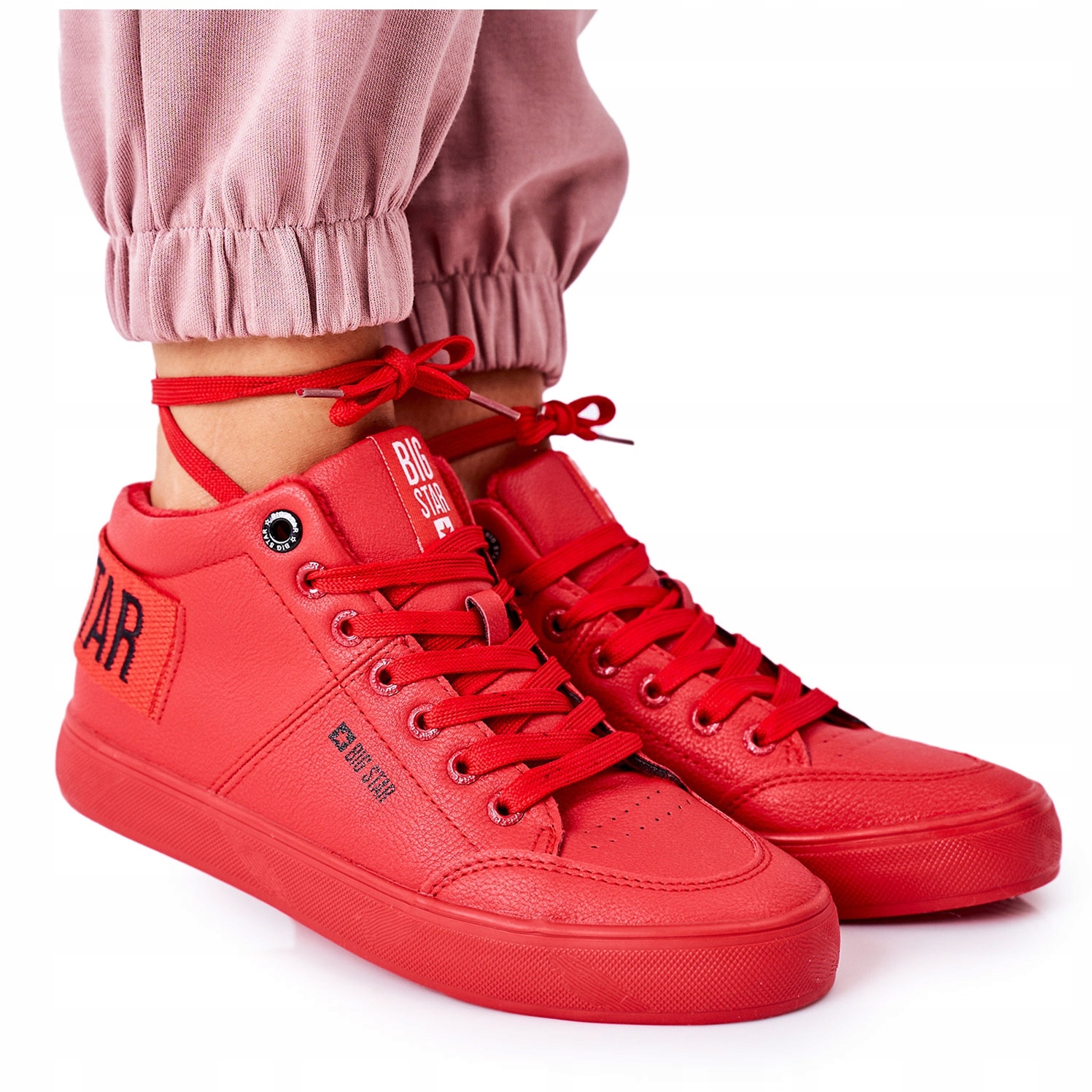 

Czerwone Skóra ekologiczna Buty Big Star r.38