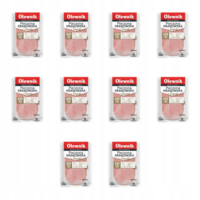 Krakovská suchá pečená klobása plátky 90 g Olewnik X10