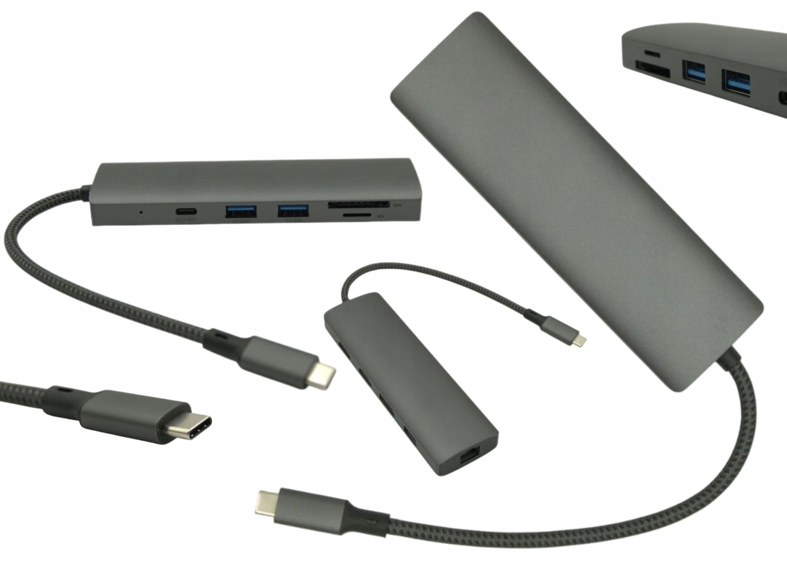 Usb-c multiportový Hub s Pd nabíjením Čtečka MicroSD pro notebooky Hyperbook