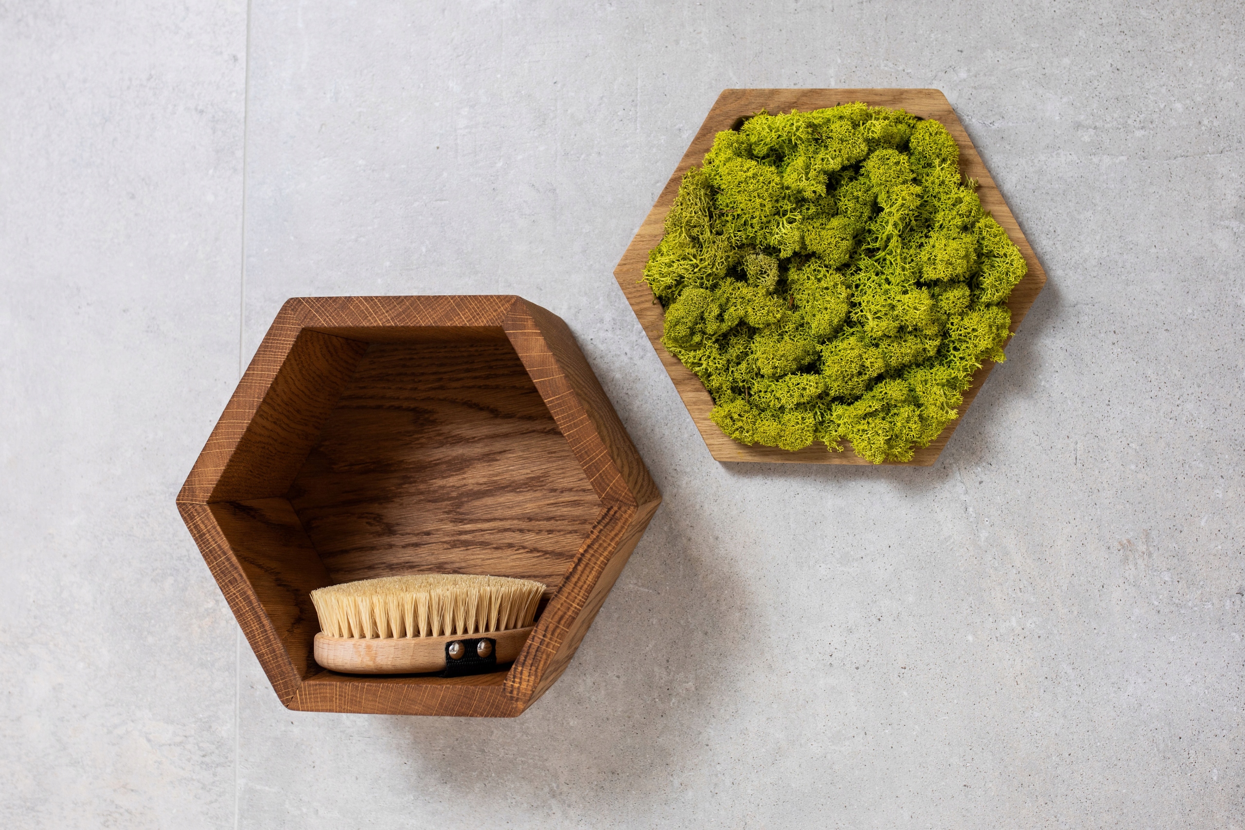 DREWNIANA PÓŁKA HEKSAGON PLASTER MIODU MINI Struktura struktura drewna