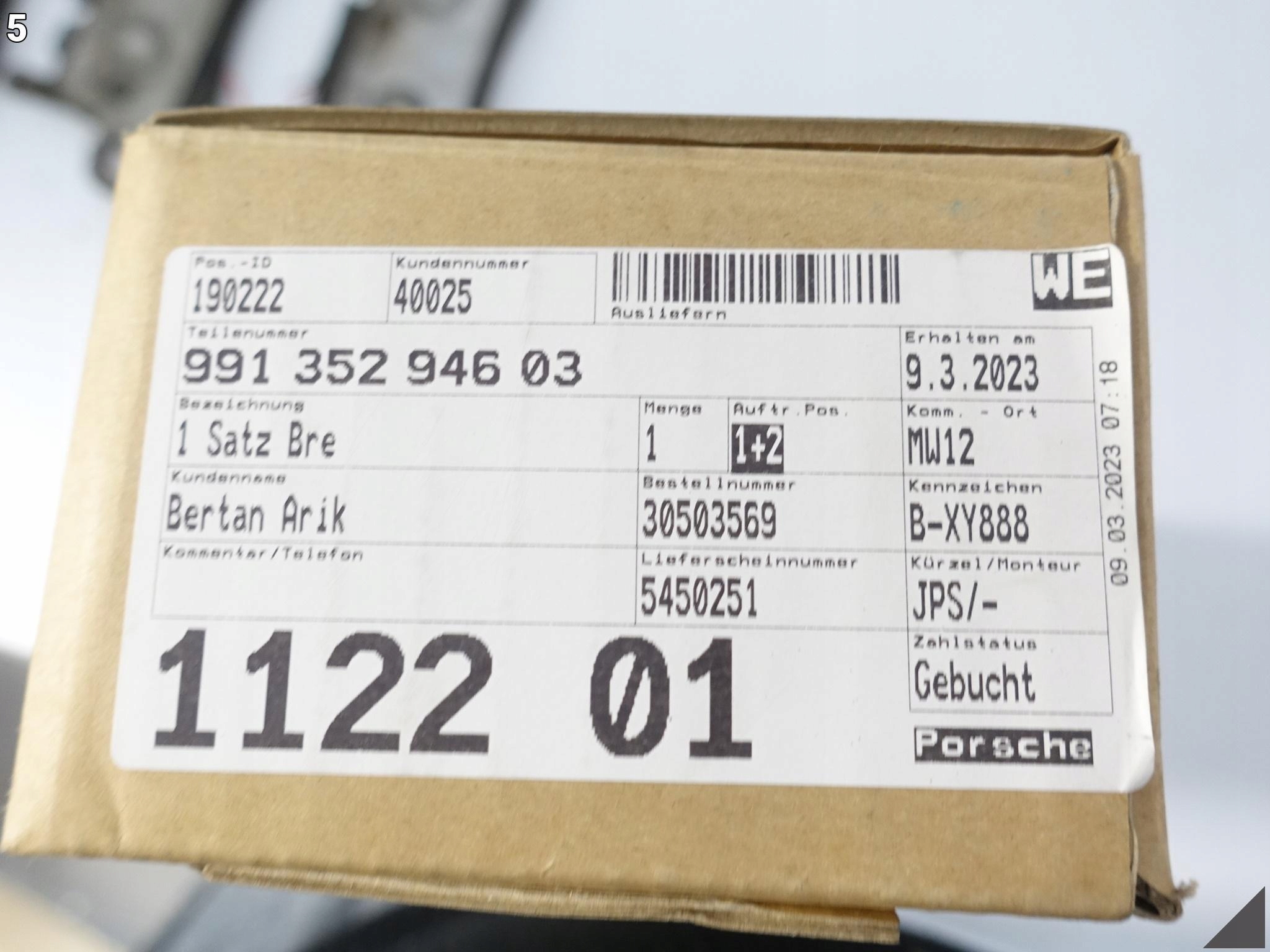 PORSCHE 991 Turbo / C2S / C4 / C4S / Targa / GTS plates CERAMIC