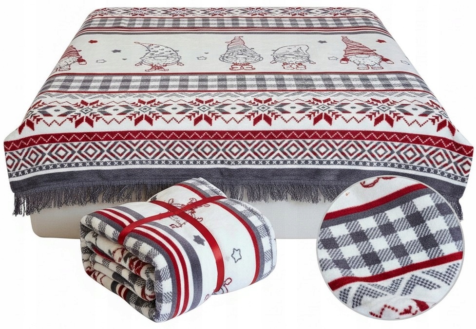 Vánoční Deka 150x200 Přehoz Na Postel Silný Měkký Teplý Bavlna