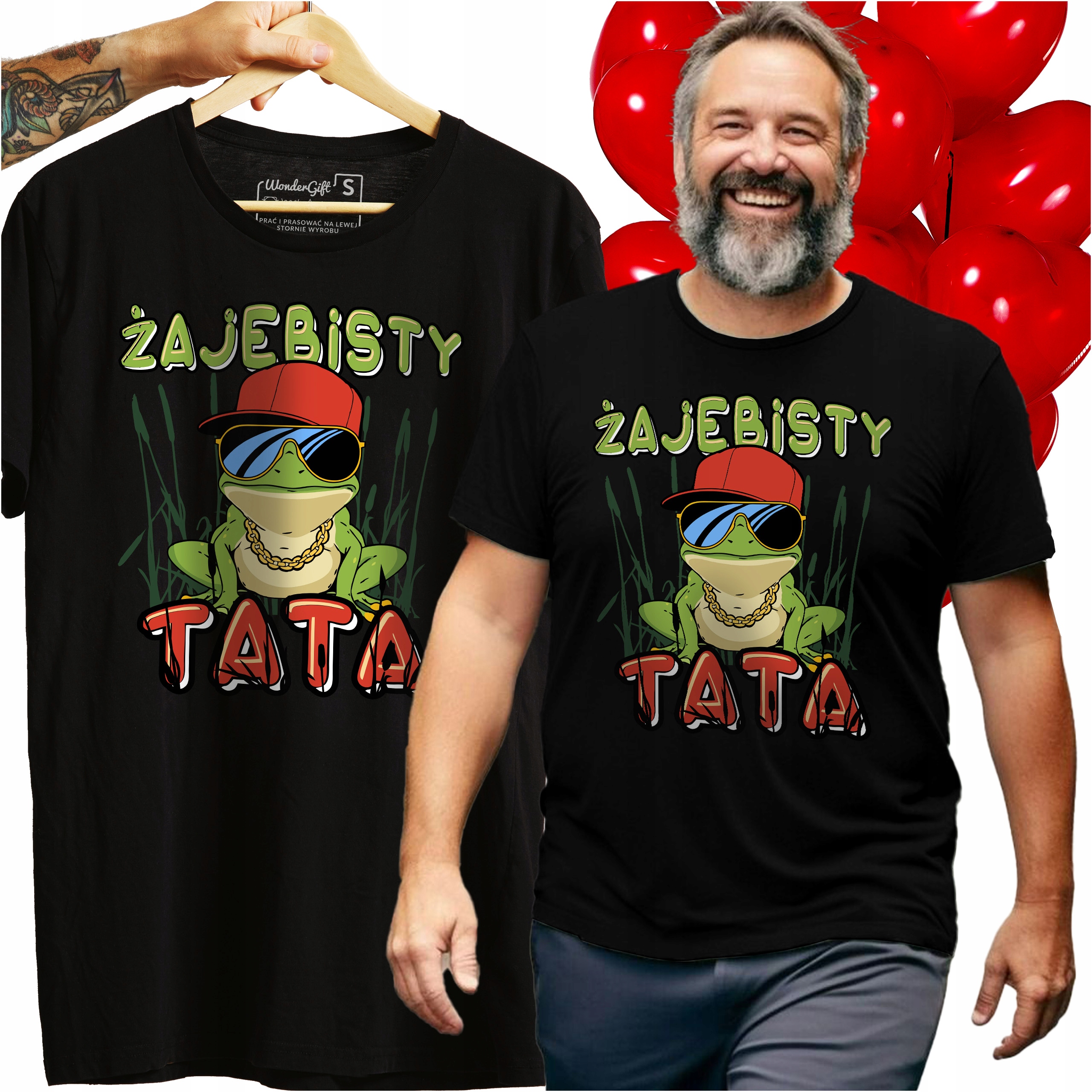 KOSZULKA MĘSKA NA DZIEŃ OJCA PREZENT DLA TATY ŻAJEBISTY TATA ROZMIAR L