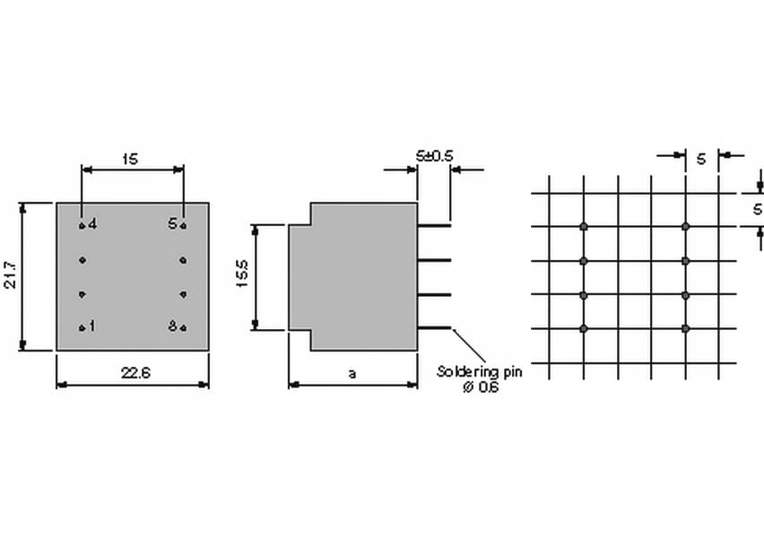 TZZB0.5-2X6 Transformator zalewany 0.5VA, 2x6V HAHN Marka Hahn