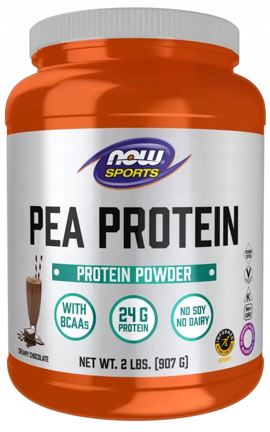 Pea Protein (Hrachový protein) s čokoládovou příchutí, 907 g, prášek