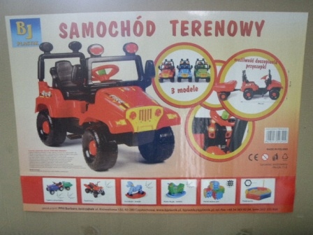 samochód terenowy duży jeep na pedały