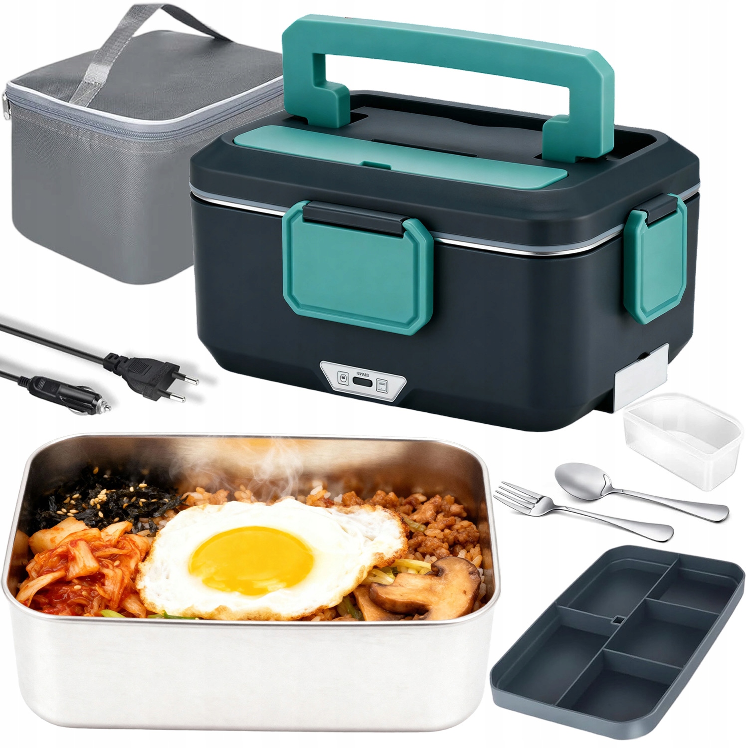 Elektrický Termický Vyhřívaný Obědový Box 220V/12V/24V 2500 ML Do Auta
