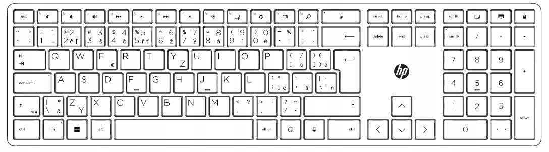Hp 230/Bezdrátová Usb/cz rozložení/Černá