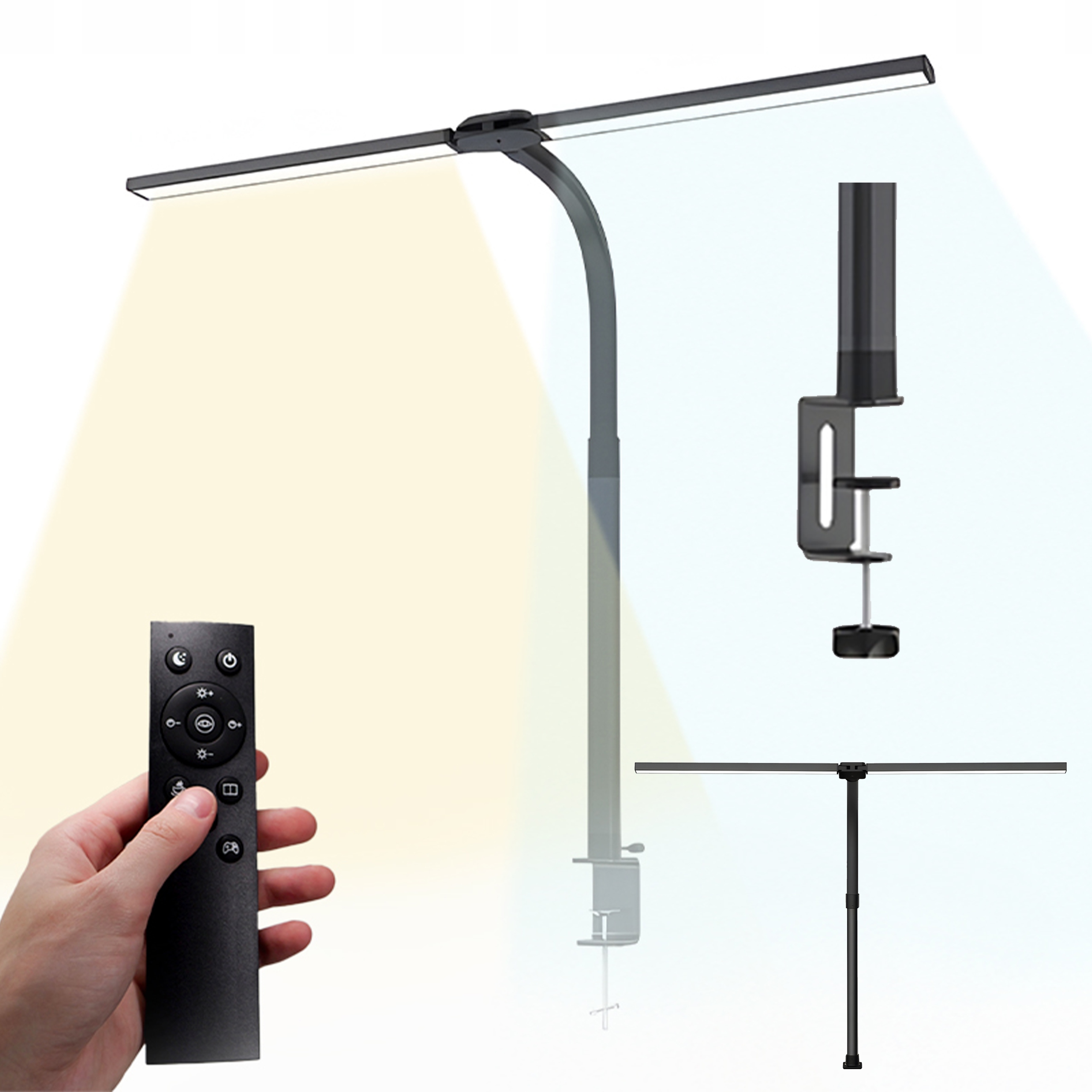 Led kresliaca lampa na stôl s diaľkovým ovládaním a reguláciou osvetlenia 1050 lm