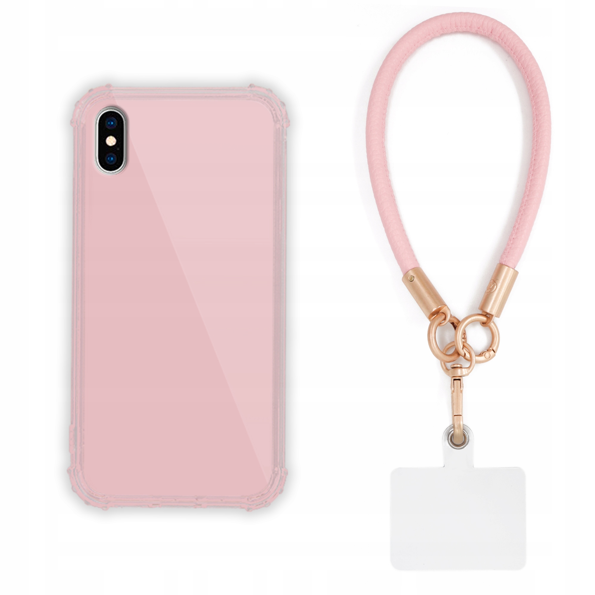 Pouzdro Pro Iphone Xs Pouzdro Antishock Pinky Růžové vodítko Sada Odolné, silné