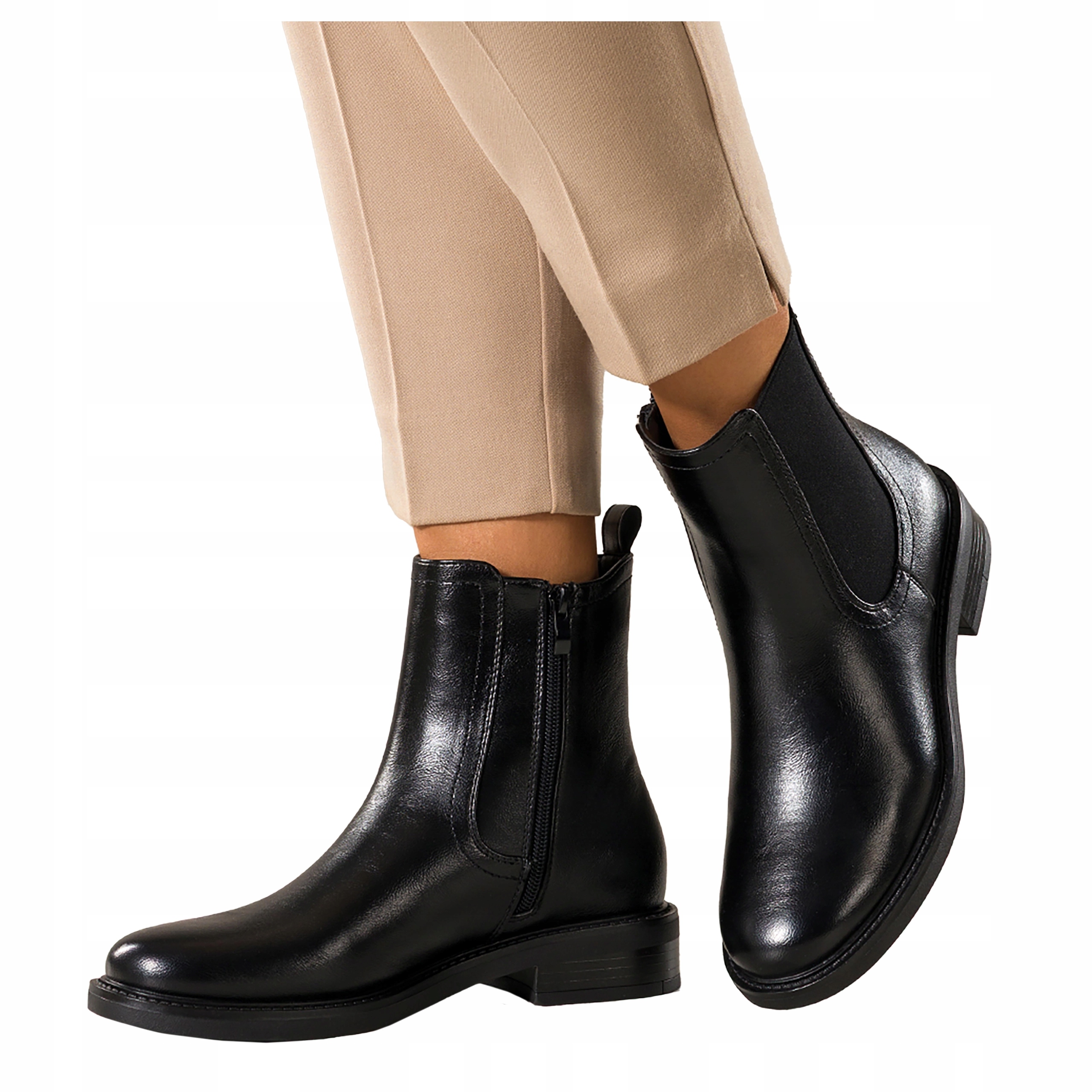 Kotníkové Boty Černé Dámské Chelsea Boty Pohodlné Módní Klasické Zateplené Zimní vel. 36