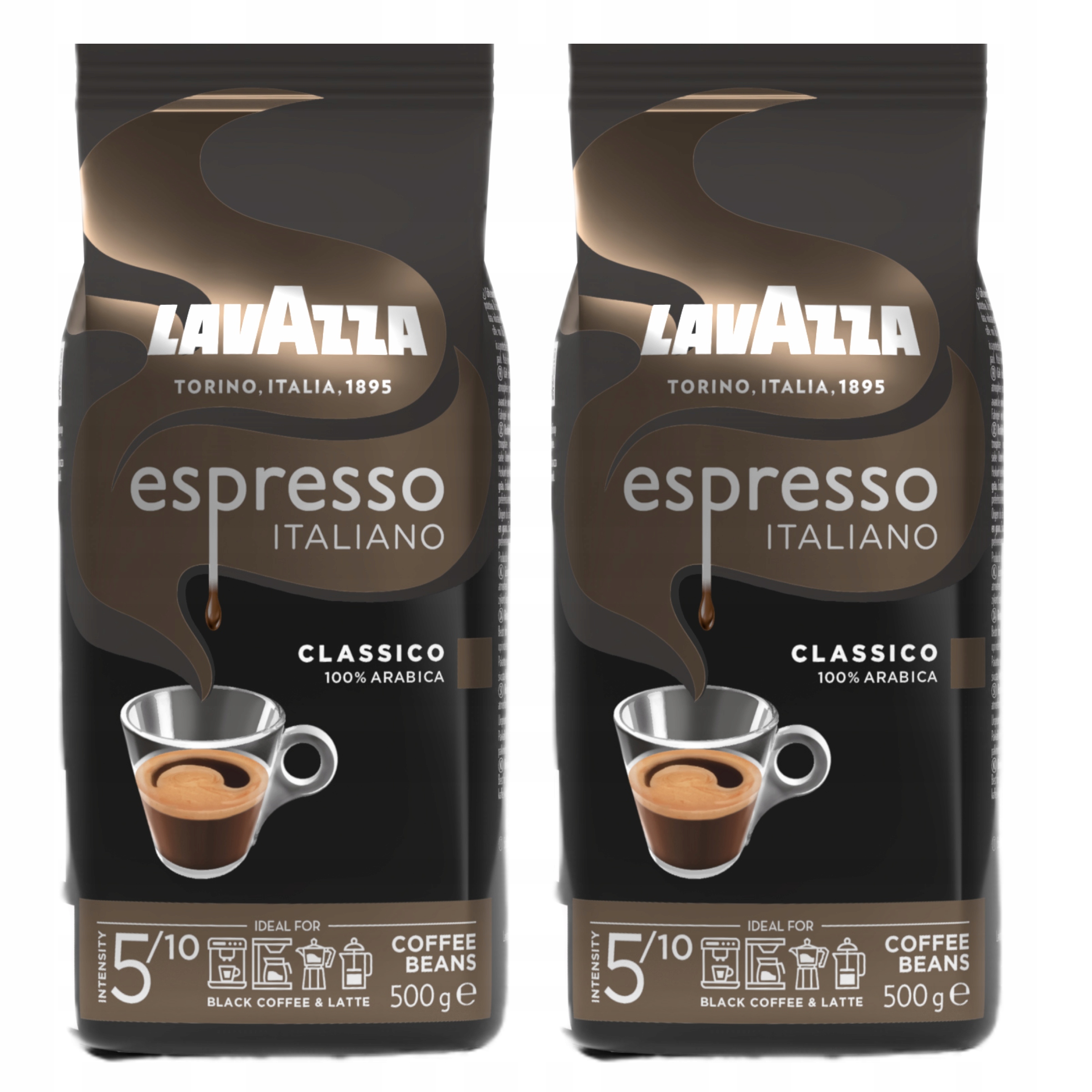 Zestaw 2x Kawa ziarnista Lavazza Caffe Espresso Italiano Classico 500g