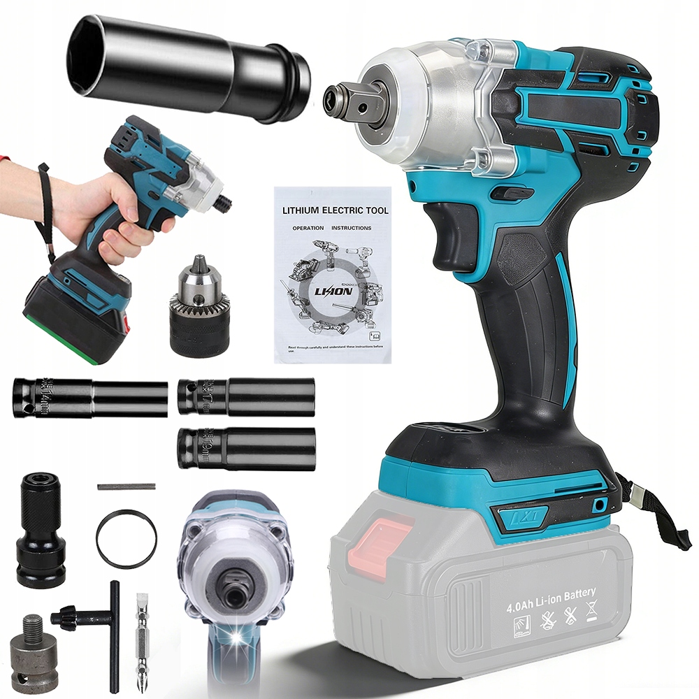 Bezkartáčový Šroubovák 3V1 520 Nm 1/2" Led Pro Domácí Práce