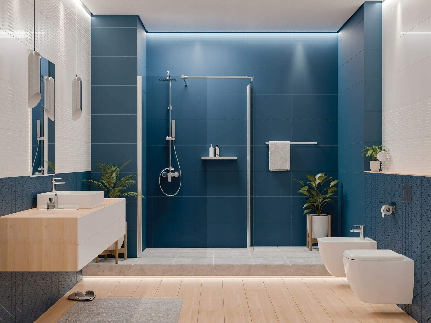 Bateria bidetowa Kolor chrom