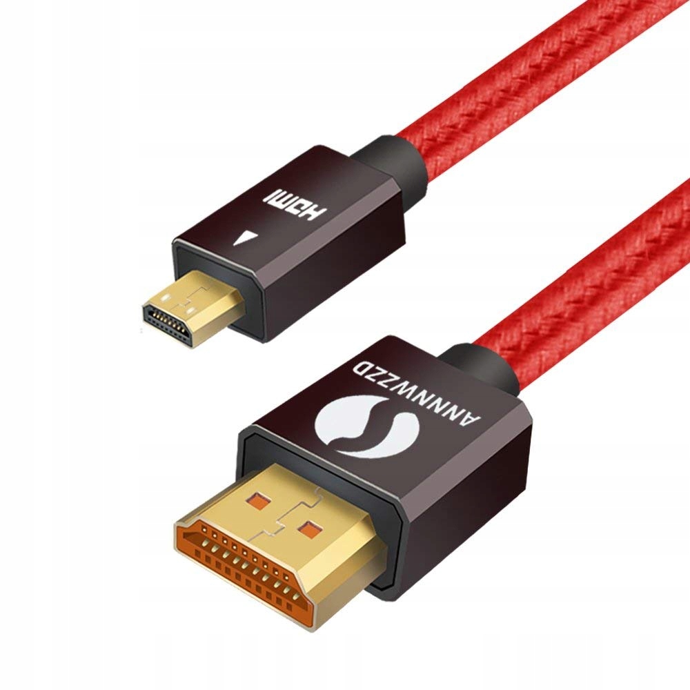 Kabel HDMI MICRO HDMI pozłacany 3D 4k60Hz oplot 5M