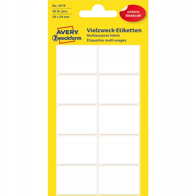 

Etykiety 38 X 29 MM Uniwersalne Do Opisu Ręcznego