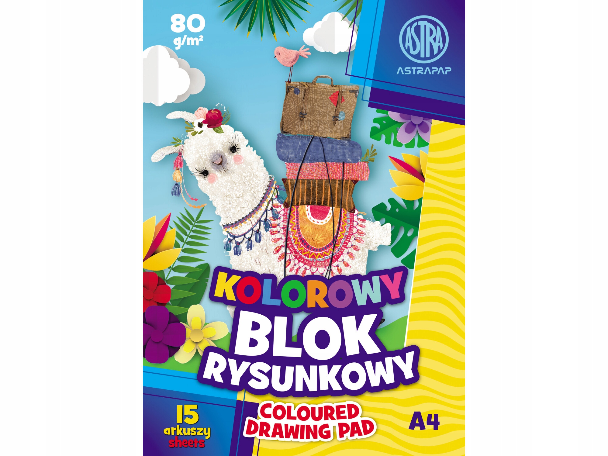 

Blok Rysunkowy Kolorowy A4 15 kart 80g Astrapap