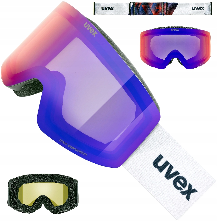 Snowboardové lyžařské brýle Uvex Provoqe Fm S2 černé matt 2130