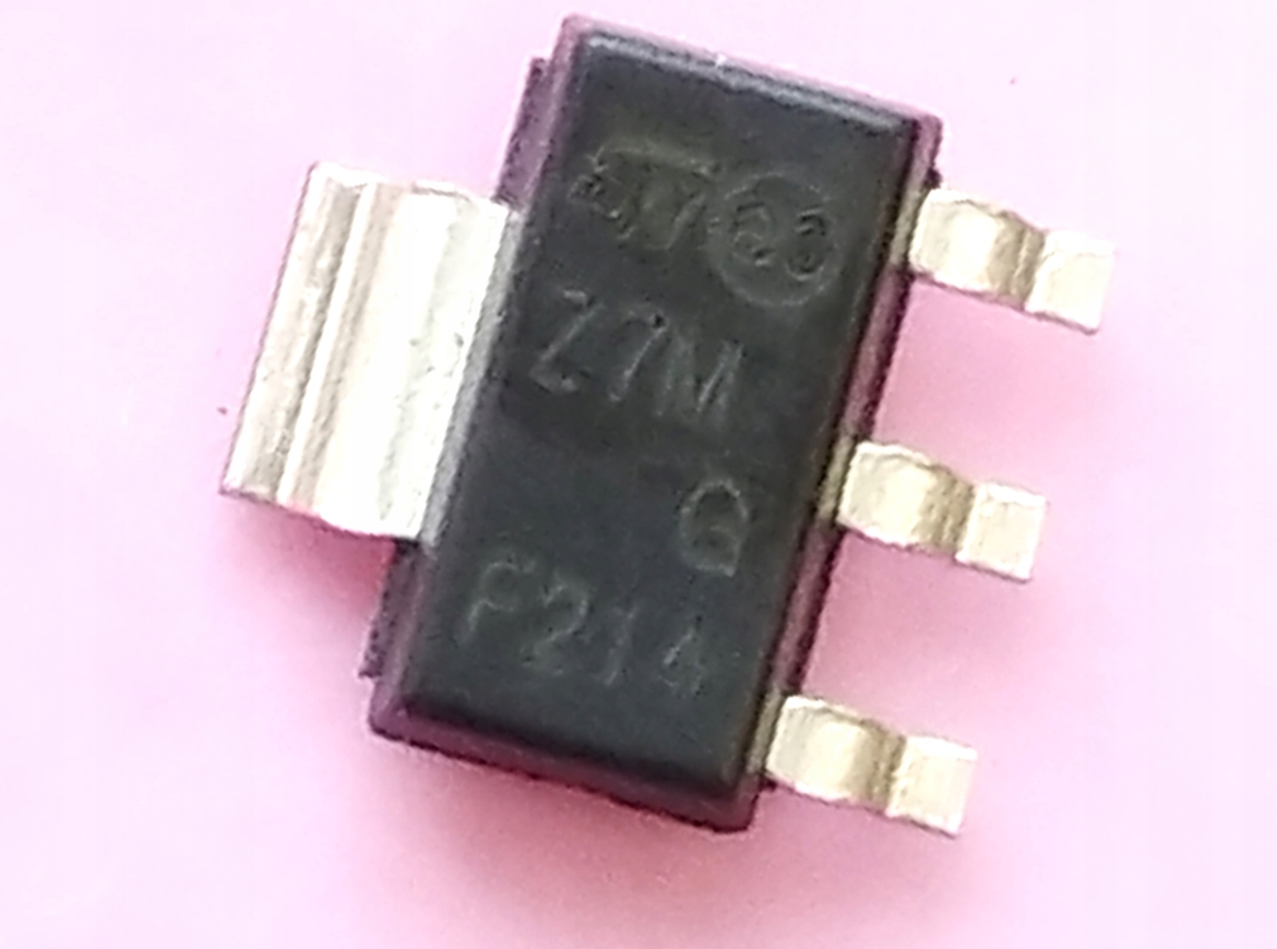 [2szt] Triak SMD Z0107MN oznaczenie Z7M 1A 600V Igt=5mA SOT223 STM